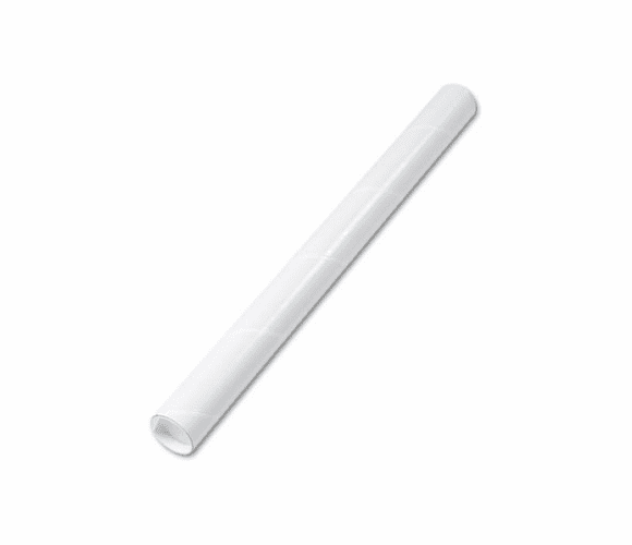 QUA46008 Fiberboard Mailing Tube, Recessed End Plugs, 24 x 2, White, 25/Carton By QUALITY PARK PRODUCTS