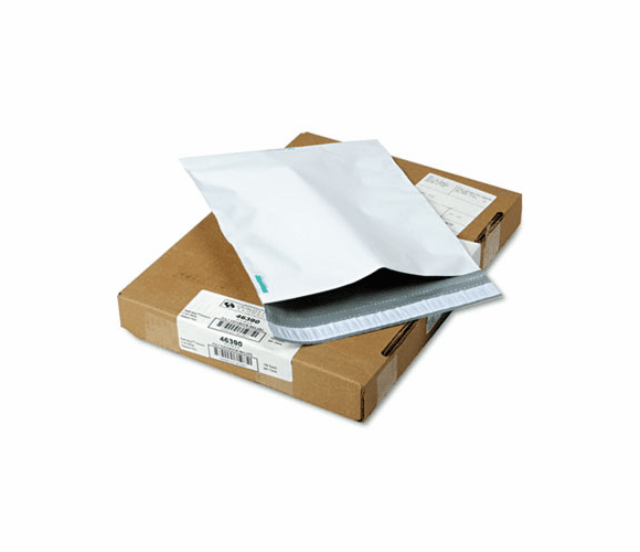 QUA46390 Redi-Strip Poly Expansion Mailer, Side Seam, 11 x 13 x 2, White, 100/Carton By QUALITY PARK PRODUCTS