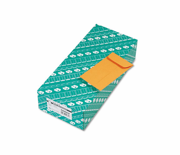 QUA50662 Kraft Coin & Small Parts Envelope, Side Seam, #6, Light Brown, 500/Box By QUALITY PARK PRODUCTS