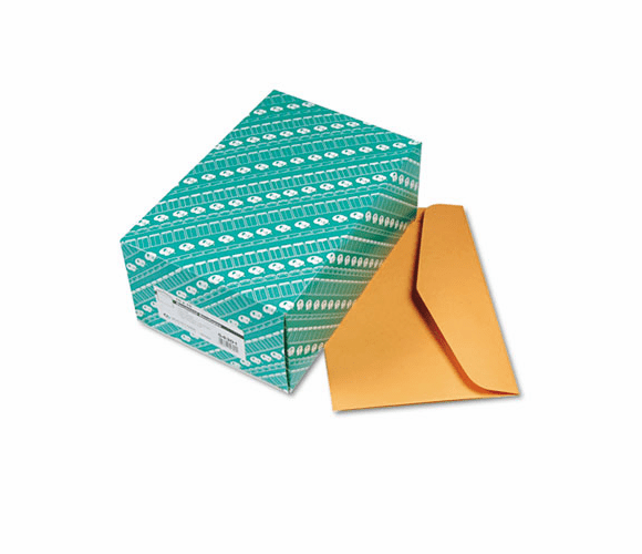 QUA54301 Open Side Booklet Envelope, Traditional, 15 x 10, Light Brown, 100/Box By QUALITY PARK PRODUCTS