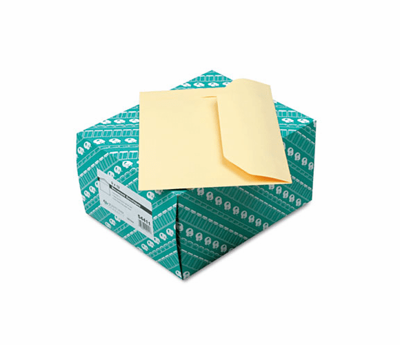 QUA54411 Open Side Booklet Envelope, Traditional, 12 x 9, Cameo Buff, 100/Box By QUALITY PARK PRODUCTS