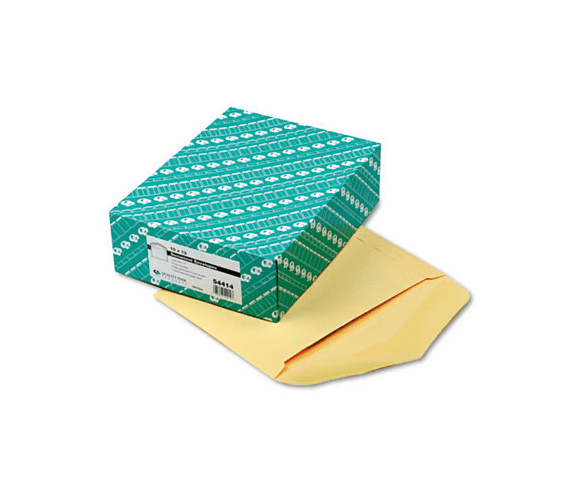 QUA54414 Open Side Booklet Envelope, Traditional, 13 x 10, Cameo Buff, 100/Box By QUALITY PARK PRODUCTS
