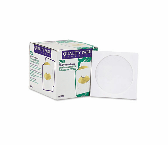 QUA62905 CD/DVD Sleeves, 250/Box By QUALITY PARK PRODUCTS