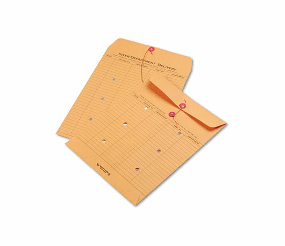 QUA63560 Brown Recycled Kraft String & Button Interoffice Envelope, 10 x 13, 100/Carton By QUALITY PARK PRODUCTS