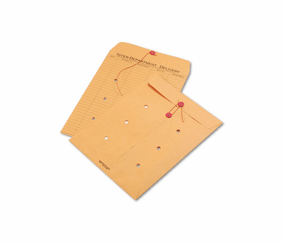 QUA63563 Light Brown Kraft String & Button Interoffice Envelope, 10 x 13, 100/Carton By QUALITY PARK PRODUCTS