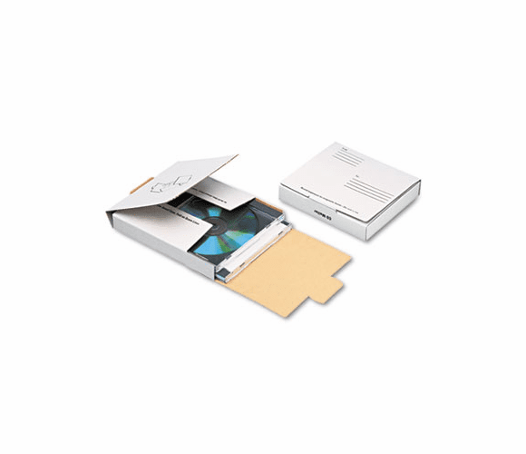 QUA64105 Corrugated CD/DVD Mailer, 5 3/4 x 5 3/4, White, Recycled By QUALITY PARK PRODUCTS