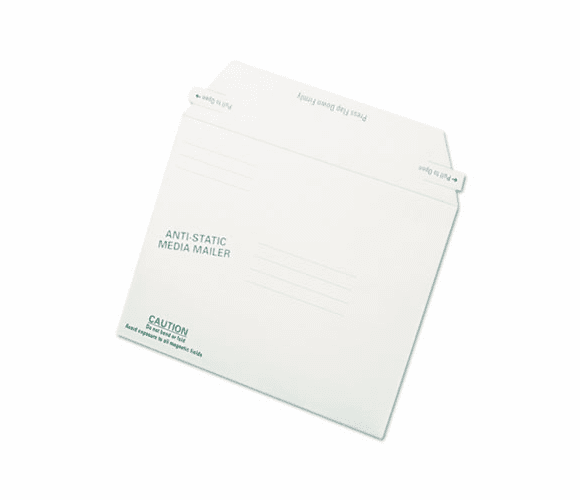 QUA64126 Antistatic Fiberboard Disk Mailer, 6 x 8 5/8, White, Recycled, 25/Box By QUALITY PARK PRODUCTS