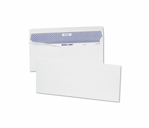 QUA67012 Reveal-N-Seal Business Envelope, Contemporary, #10, White, 40/Box By QUALITY PARK PRODUCTS