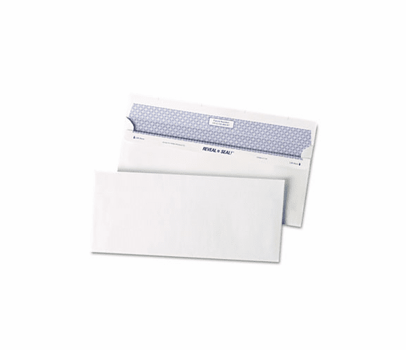 QUA67218 Reveal-N-Seal Business Envelope, Contemporary, #10, White, 500/Box By QUALITY PARK PRODUCTS
