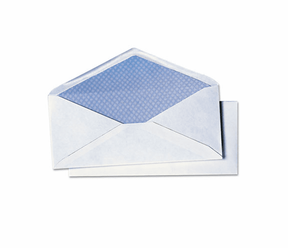 QUA69017 White Wove Security Business Envelope Convenience Packs, V-Flap, #10, 40/Box By QUALITY PARK PRODUCTS