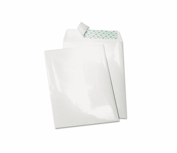 QUA77190 Tech-No-Tear Catalog Envelope, Poly Coating, Side Seam, 9 x 12, White, 100/Box By QUALITY PARK PRODUCTS
