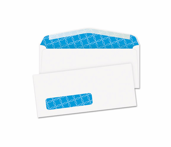 QUA90119 Tinted Window Envelope, Contemporary, #10, White, 500/Box By QUALITY PARK PRODUCTS