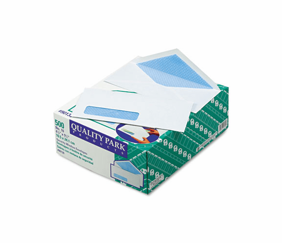 QUA90130 Window Envelope, Address Window, Contemporary, #10, White, 500/Box By QUALITY PARK PRODUCTS