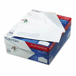 QUACO170 Poly-Klear Single Window Envelopes, #10, White, 500/Box By WESTVACO
