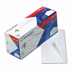 QUACO196 Gummed Seal Business Envelope, Executive Style, #10, White, 100/Box By WESTVACO