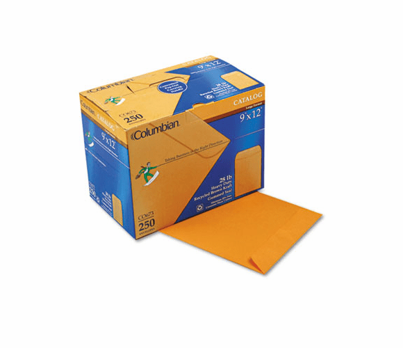 QUACO673 All-Purpose Catalog Envelope, Center Seam, 9 x 12, Light Brown, 250/Box By WESTVACO