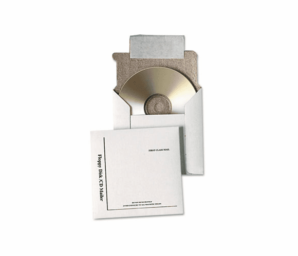 QUAE7266 Foam-Lined Multimedia Mailer, Contemporary, 5 x 5, White, 25/Box By QUALITY PARK PRODUCTS