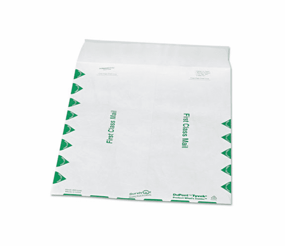 QUAR1530 Tyvek USPS First Class Mailer, Side Seam, 9 1/2 x 12 1/2, White, 100/Box By QUALITY PARK PRODUCTS