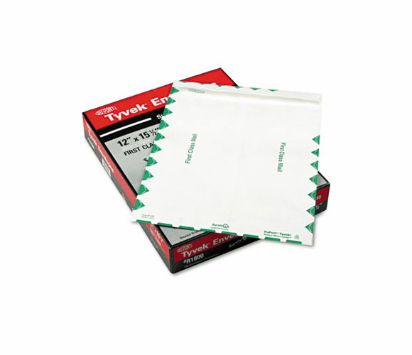 QUAR1800 Tyvek USPS First Class Mailer, Side Seam, 12 x 15 1/2, White, 100/Box By QUALITY PARK PRODUCTS