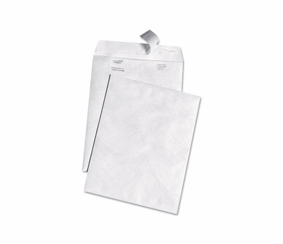 QUAR3120 White Leather Tyvek Mailer, 9 x 12, White, 100/Box By QUALITY PARK PRODUCTS
