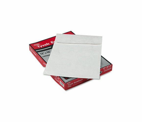 QUAR4292 Tyvek Expansion Mailer, 12 x 16 x 2, White, 25/Box By QUALITY PARK PRODUCTS