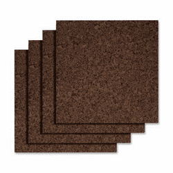 Quartet Dark Cork Tiles, 12 x 12 Inches, Self-Adhesive, 4 Tiles per Pack (15050Q)