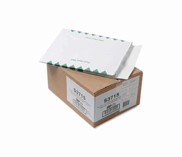QUAS3715 Ship-Lite Redi-Flap Expansion Mailer, 1st Class, 10 x 13 x 1 1/2, White, 100/Box By QUALITY PARK PRODUCTS