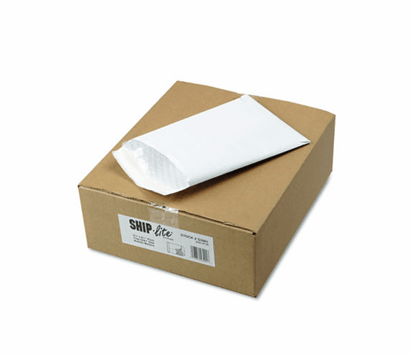 QUAS3901 Ship-Lite Bubble Lined Envelope, Side Seam, 6 1/2 x 9 1/2, White, 25/Box By QUALITY PARK PRODUCTS