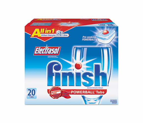 RAC77050 Powerball Dishwasher Tabs, Fresh Scent, 20/Box By RECKITT BENCKISER