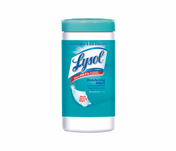 RAC77925EA Ocean Fresh Scent Sanitizing Wipes, 80/Canister By RECKITT BENCKISER
