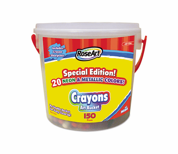 RAI48156UA8 Crayons, Classic Colors, Resealable Bucket with Sharpener, 151/Pk By THE BOARD DUDES