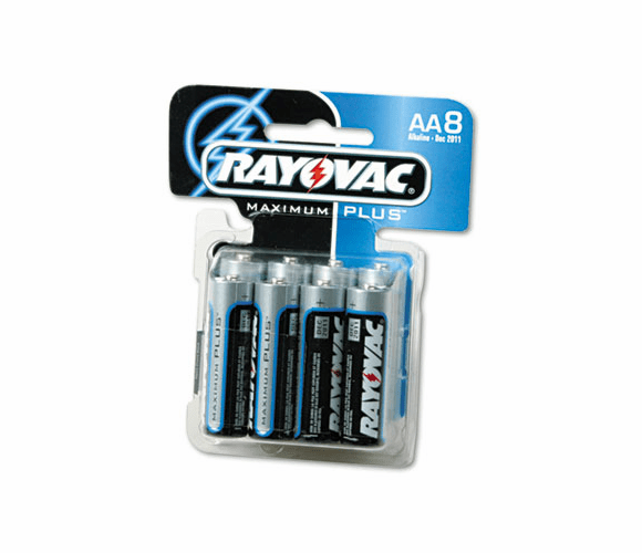 RAY8158C Alkaline Batteries, AA, 8/Pack By RAY-O-VAC
