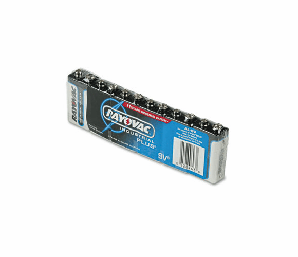 RAYAL9V Industrial PLUS Alkaline Batteries, 9V, 6/Pack By RAY-O-VAC