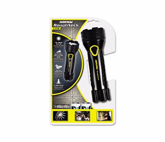 RAYRNR2DB LED Comfort Grip Flashlight, Black By RAY-O-VAC