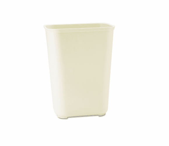 RCP254400BG Fire-Resistant Wastebasket, Rectangular, Fiberglass 10 gal, Beige By RUBBERMAID COMMERCIAL PROD.