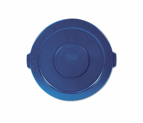 RCP263100BE Round Lid for Brute 32 gal Waste Containers, 22 1/4" Diameter, Blue By RUBBERMAID COMMERCIAL PROD.