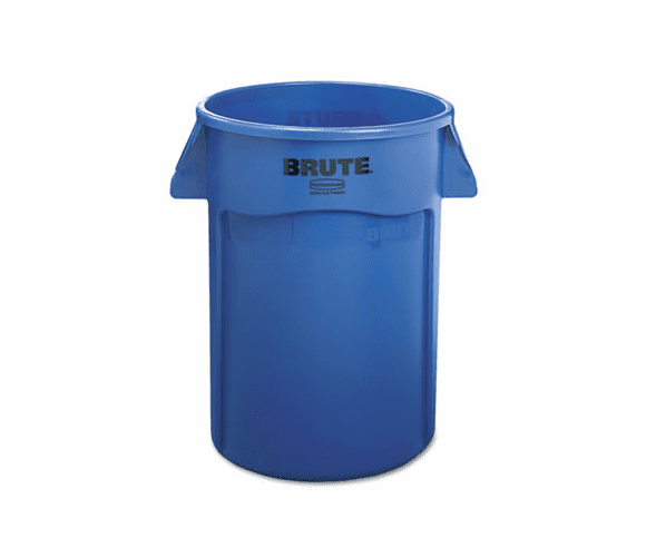 RCP264360BE Brute Vented Trash Receptacle, Round, 44 gal, Blue By RUBBERMAID COMMERCIAL PROD.