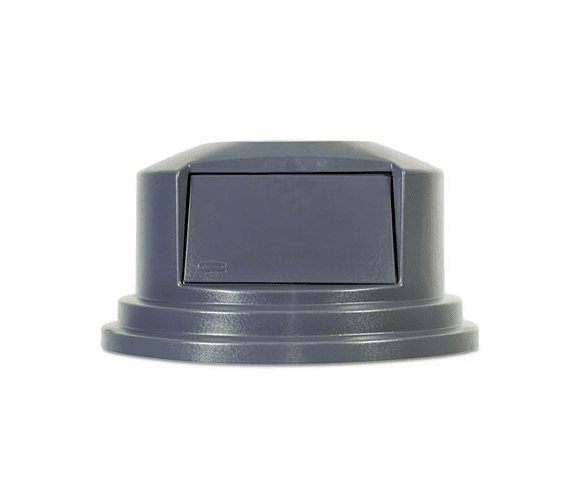 RCP265788GY Round Brute Dome Top Lid for 55 gal Waste Containers, 27 1/4" Diameter, Gray By RUBBERMAID COMMERCIAL PROD.