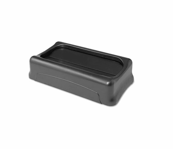 RCP267360BK Swing Top Lid for Slim Jim Waste Containers, 11-3/8 x 20-3/8, Plastic, Black By RUBBERMAID COMMERCIAL PROD.