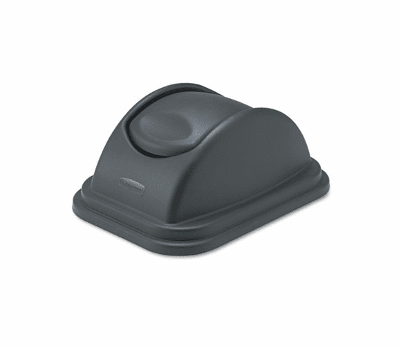 RCP306700BK Rectangular Free-Swinging Plastic Lids, Black By RUBBERMAID COMMERCIAL PROD.