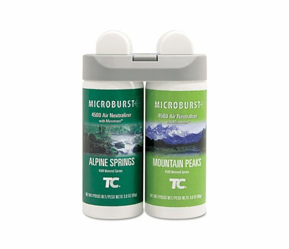 RCP3485950 Microburst Duet Refills, Alpine Springs/Mountain Peaks, 4 oz, 4 per Carton By RUBBERMAID COMMERCIAL PROD.