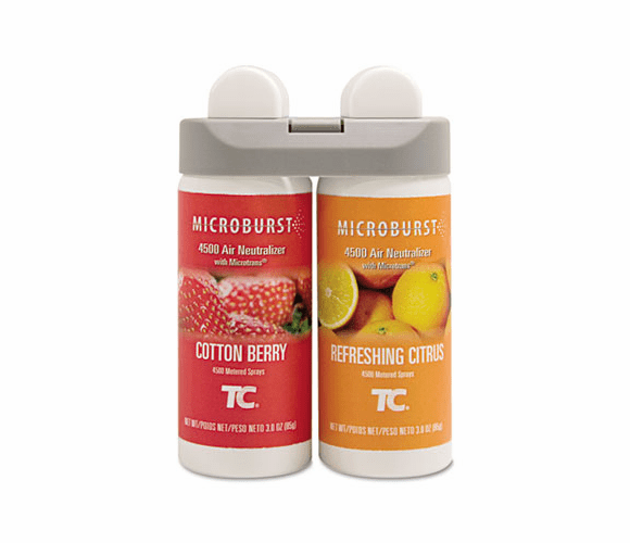 RCP3485952 Microburst Duet Refills, Cotton Berry/Refreshing Citrus, 4 oz, 4 per Carton By RUBBERMAID COMMERCIAL PROD.