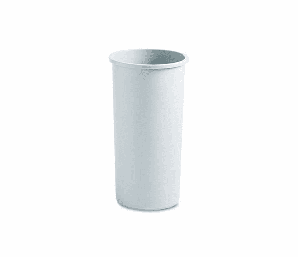 RCP354600GY Untouchable Waste Container, Round, Plastic, 22 gal, Gray By RUBBERMAID COMMERCIAL PROD.