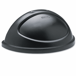 RCP362000BK Untouchable Plastic Half-Round Lid, 21 3/8 x 12 3/8 x 9 1/8, Black By RUBBERMAID COMMERCIAL PROD.