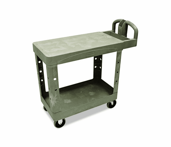 RCP450500BG Flat Shelf Utility Cart, 2-Shelf, 19-3/16w x 37-7/8d x 33-1/3h, Beige By RUBBERMAID COMMERCIAL PROD.