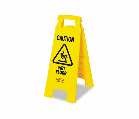 RCP611277YW Caution Wet Floor Floor Sign, Plastic, 11 x 1-1/2 x 26, Bright Yellow By RUBBERMAID COMMERCIAL PROD.