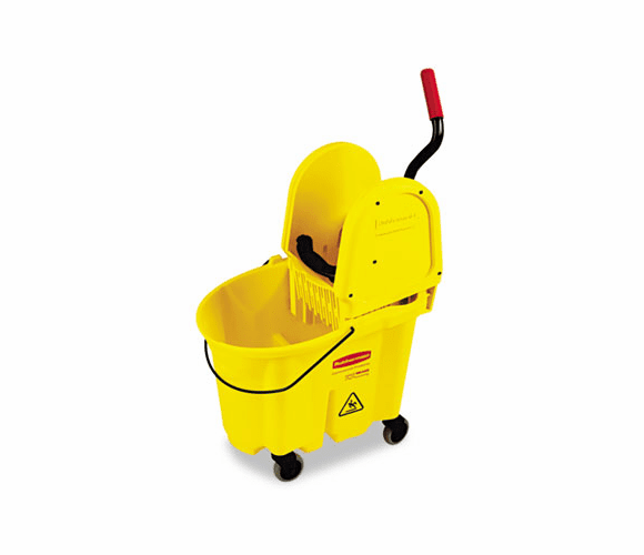 RCP757788YW Wavebrake 35-Quart Bucket/Wringer Combinations, Yellow By RUBBERMAID COMMERCIAL PROD.