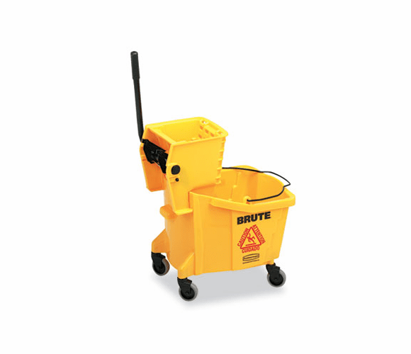 RCP758088YW Wavebrake 35-Quart Bucket/Wringer Combinations, Yellow By RUBBERMAID COMMERCIAL PROD.
