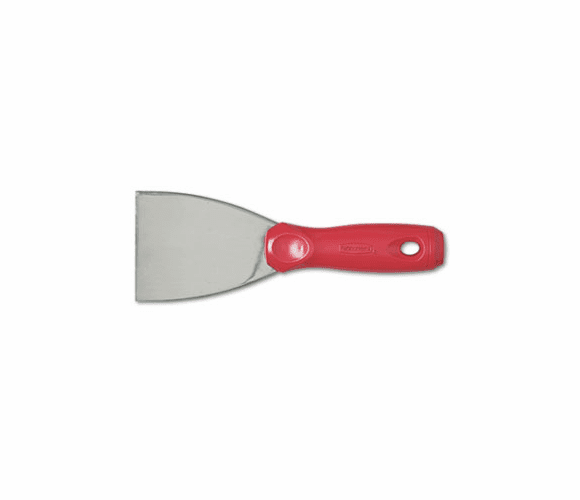RCP9H15 3" Putty Knife, Carbon Steel Blade, Contoured Red Handle By RUBBERMAID COMMERCIAL PROD.