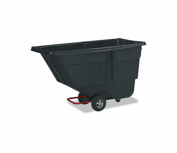 RCP9T1800BLA Rotomolded Tilt Truck, Rectangular, Plastic, 600-lb cap, Black By RUBBERMAID COMMERCIAL PROD.